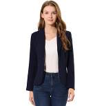 Allegra K Women's Work Office Lapel Collar Stretch Suit Blazer