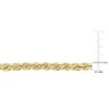 EVERLY JEWELRY | Yellow Plated Sterling Silver 5mm Diamond-Cut Rope Chain Necklace - 22 inch - 4 of 4