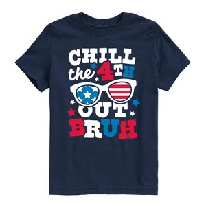 Boys' - Instant Message - Chill the 4th Out Bruh Short Sleeve Graphic T-Shirt - 1 of 4