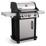 Weber Spirit SP-335 Stainless Steel 3 Burner 32000 BTUs Lidded Liquid Propane Gas Grill with 529 sq in Cooking Area, Side Burner, and Sear Station