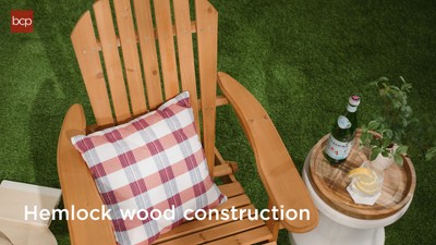 Blue Wooden Folding Adirondack Chair with Arms