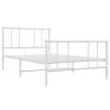 vidaXL White Twin XL Metal Bed Frame with Headboard & Slats, No Mattress, Easy Assembly - 2 of 4