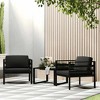 vidaXL Aluminum Single Sofa with Cushions - Versatile Patio Sofa for Indoor and Outdoor Usage - Weather Resistant, Lightweight and Configurable - 2 of 4