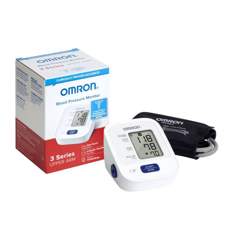 Omron 3 Series Upper Arm Blood Pressure Monitor with Cuff - Fits Standard and Large Arms, 5 of 7
