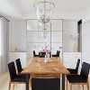 Royal Hampton 83 Inch Extendable Rectangular Dining Table, Handcrafted Mango Wood Top with Black Iron Legs - 2 of 4