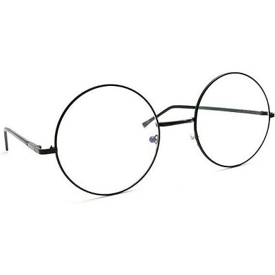 Round Glasses - Fake Glasses - 1 piece per pack, Nerd Circular Glasses, Fun Glasses for Men and Women, Circle Sunglasses, Black Circle Glasses