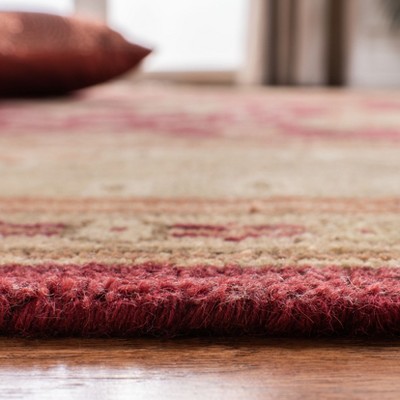 Hand-Knotted Red Wool Oriental 4' x 6' Area Rug