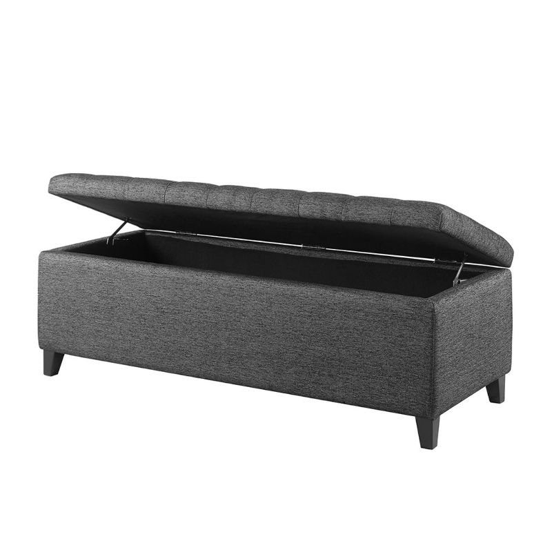 Serena 50.3'' Upholstered Tufted Top Soft Close Storage Bench, Ottoman for Bedroom, Living Room - Maison Boucle, 3 of 11