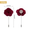 Unique Bargains Camellia Boutonnieres Pins for Formal Party Easy to Use Artificial Flowers 12pcs - 2 of 4