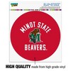 Minot State University Beavers Automotive Car Window Locker Circle Bumper Sticker - 3 of 4