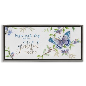 Stupell Industries Begin Day with Grateful Heart, 25" x 11" - 1 of 4