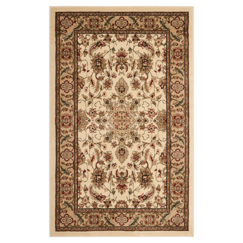 4'x6' Ivory/Red Botanical Loomed Area Rug - Safavieh