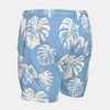 Split Coast Men's 6" Compression Liner Volley Swimsuit | Grey Blue Tropical - 3 of 4