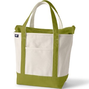Lands' End Zip Top Canvas Tote Bag - 1 of 4