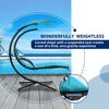 Gulches Blue Patio Chaise Lounges Swing Chair - Hanging Hammock with Canopy - 4 of 4