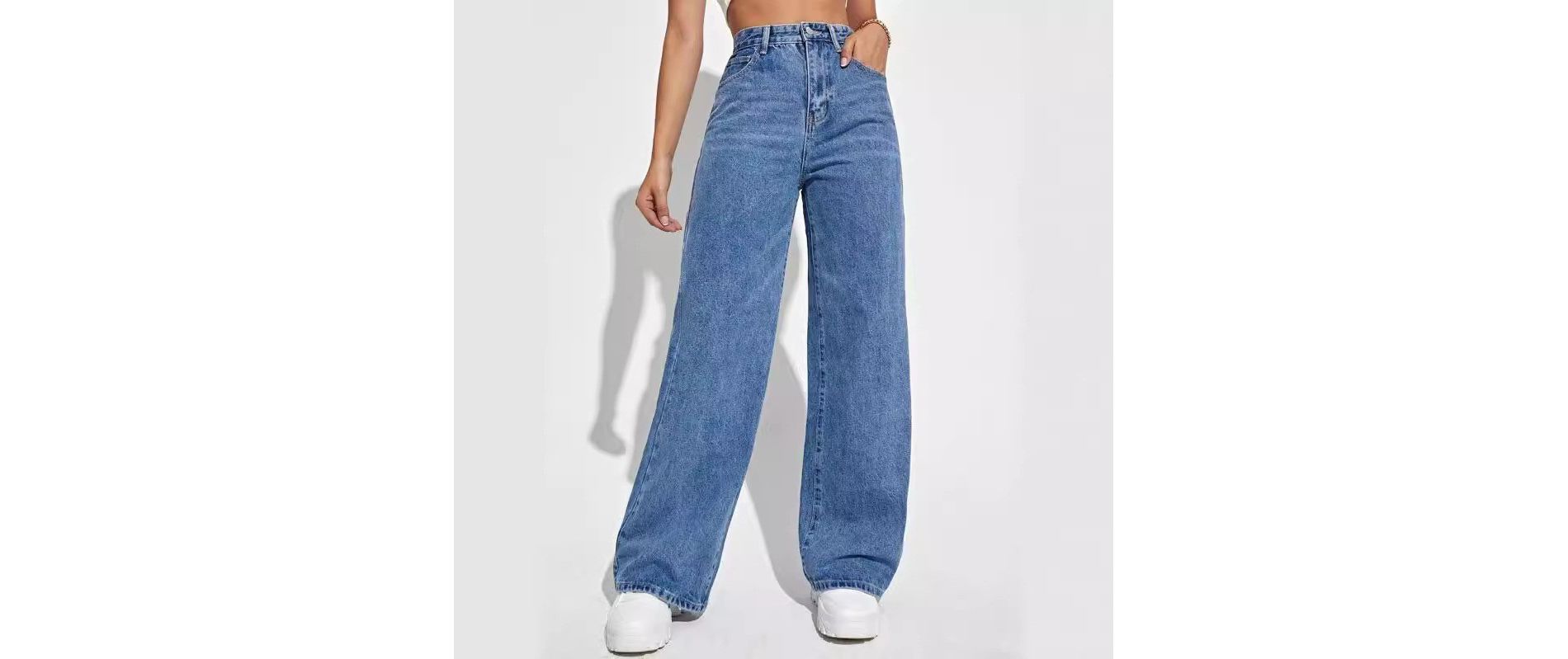 Clearlove Straight Leg Jeans for Women,High Waisted Wide Leg Loose Boyfriend Denim Pants