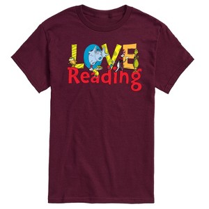 Men's - Dr. Seuss - The Cat In The Hat Book Cover Love Reading Short Sleeve Graphic T-Shirt - 1 of 4