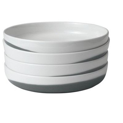 Libbey Austin 10 inch Porcelain Coupe Dinner Plate, Set of 4, Basalt Blue