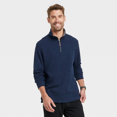 Navy blue best sale half zip sweatshirt