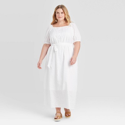 target white maxi dress