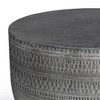 Jean Metal Coffee Table Antique Silver - WyndenHall: Hammered Texture, No Assembly Required - 3 of 4