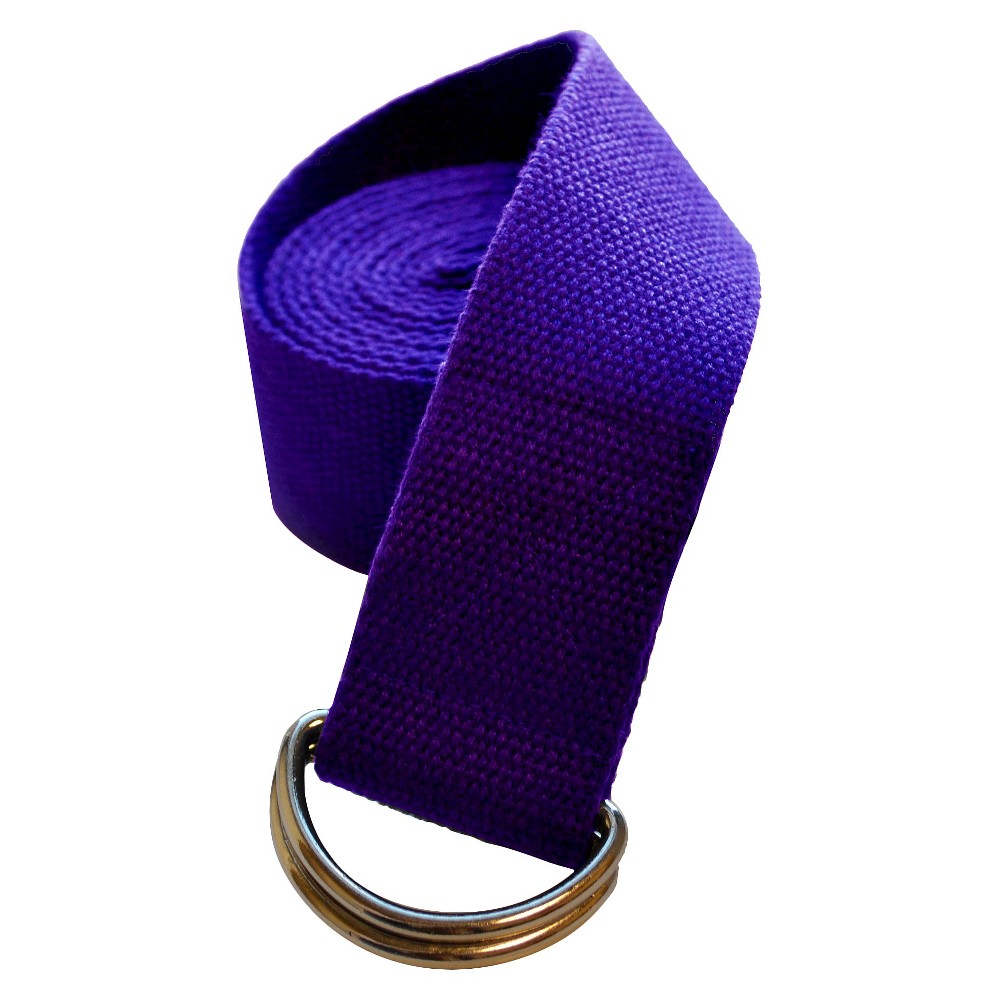 UPC 853123004024 product image for DragonFly Studio Cotton D-Ring Yoga Strap - Purple | upcitemdb.com