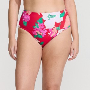 Lands' End Women's Cheeky High Waisted Bikini Bottoms - 1 of 4