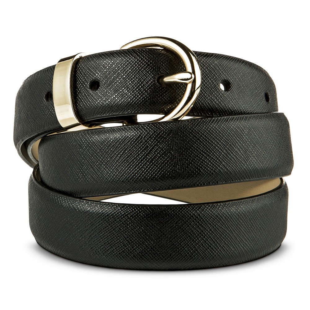 Women's Textured Belt - A New Day Black S, Size: Small was $16.99 now $11.88 (30.0% off)
