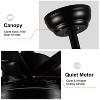 BestParts 72 Inch Smart Ceiling Fan, Large Indoor Fan with Light, Remote Control, Dimmable LED, 6 Speeds, Matte Black Blades - 3 of 4