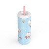 Zak Designs 16 fl oz Stainless Steel Vacuum Insulated Hello Kitty Straw Tumbler: Kids Portable Drinkware, Dishwasher-Safe - image 3 of 4