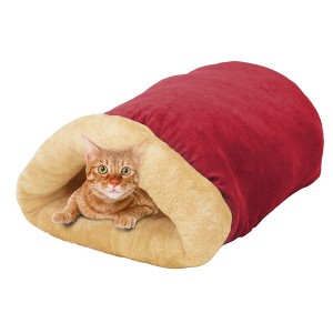 GOOPAWS 4 in 1 Self Warming Burrow Cat Bed Sleeping Cave - 1 of 4