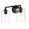 Elegant Lighting Mayson 2 light Black and Clear Bath Sconce - 2 of 4