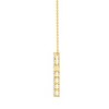 GILDED 1 cttw Lab Grown Diamond and Sterling Silver & 14KT Gold Plated Silver Cross Pendant with an 18 Inch Spring Ring Clasp Cable Chain - 3 of 4