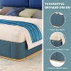 Sapphtopaz Upholstered Platform Bed Frame with Panel Design & Anti-Collision Rounded Corners, Stable & Easy Assembly for Family Bedrooms - 2 of 4