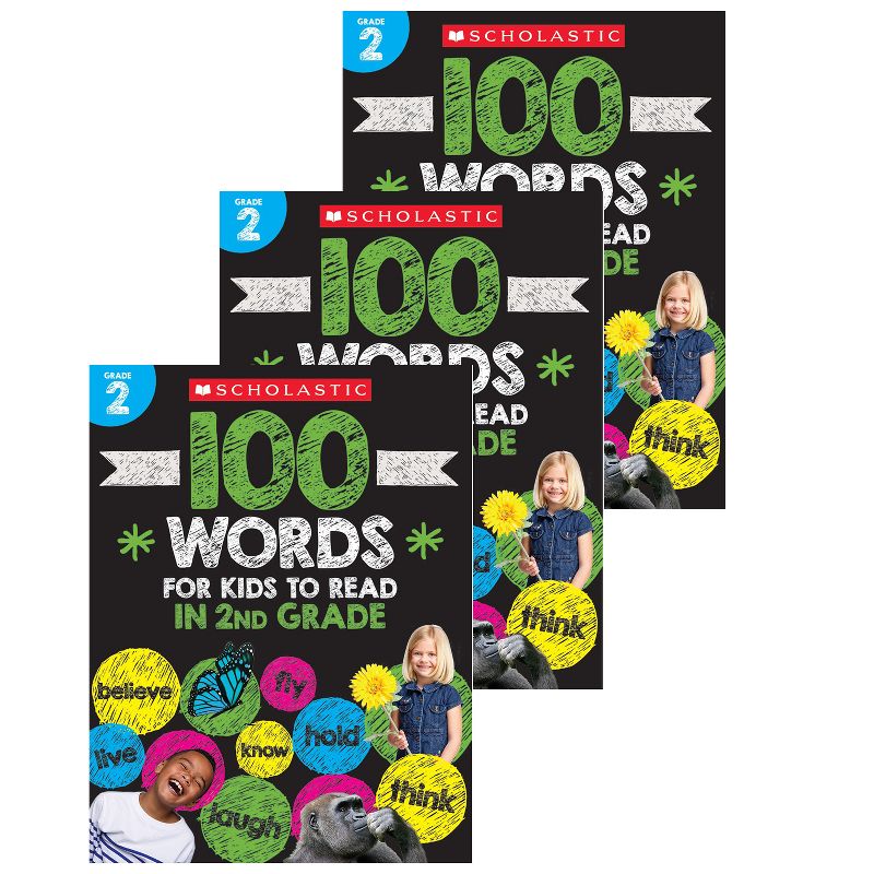 Scholastic Teaching Solutions 100 Words For Kids To Read In 2nd Grade, Pack of 3, 1 of 2