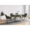 LeisureMod Elega Modern Dining Table Rectangular Tabletop and Durable Black Stainless Steel Base for Kitchen and Dining Room - 2 of 4