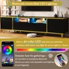 Modern TV Stand TV Console Media Console Entertainment Center with LED Lights, 2 Drawers, 2 Cabinets&2 Shelves, Gold+Black/White-ModernLuxe - 4 of 4