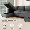 103.9" Convertible U-Shaped Sectional Sofa with Storage & USB - 4 of 4