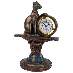 Design Toscano Bastet's Egyptian Altar Timepiece - 1 of 4