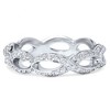 Pompeii3 3/4ct Diamond Infinity Eternity Ring 14K White Gold - 4 of 4