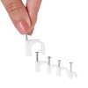 Juvale 500-Pack Round Staple Cable Wire Clips for Wall Mounting, Extension Cord Holders, and Cable Management in 5 Sizes for RJ45 Connectors (White) - 3 of 4