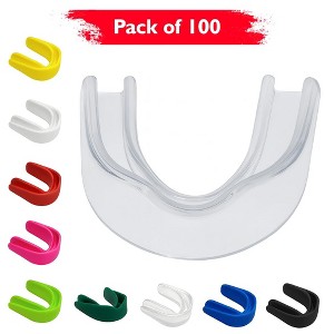 Amber Fight Gear Boil & Bite Mouthguards, Tough MMA Boxing Mouthpiece, Breathable Clear Pack of 100 - 1 of 1