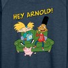 Women's - Hey Arnold! - Arnold, Gerald, and Abner Lightweight French Terry Wide Neck Long Sleeve Shirt - 2 of 4