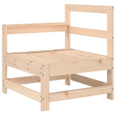 vidaXL Garden Corner Sofa Natural wood Solid pine wood, Plywood Medium
