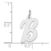 Black Bow Jewelry 14k White Gold, Madison Collection, Medium Script Initial Pendant A-W - 4 of 4