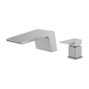 Cobbe Bathroom Sink Faucet Brushed Nickel Single Handle 2-Hole with Waterfall Spout and Inlet Tube - 1 of 4