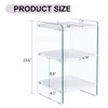 HDZNVF Three Levels of Nightstand with Storage Function, White - 4 of 4