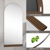 Dovelina Arched Wood Full Length Mirror Freestanding Floor Mirror - 4 of 4