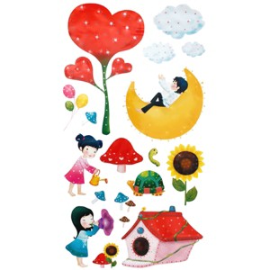 Slickblue Playground Wall Decals – Whimsical Vinyl Stickers for Playful Spaces, 13x23.5" - 1 of 3