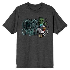Minecraft Chicken Jockey Men's Crew Neck Short Sleeve T-shirt - 1 of 2